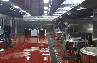 10月5日，泰山玻璃纖維（太原）有限公司職工餐廳裝飾裝修施工項(xiàng)目-志遠(yuǎn)凈化工程項(xiàng)目進(jìn)度